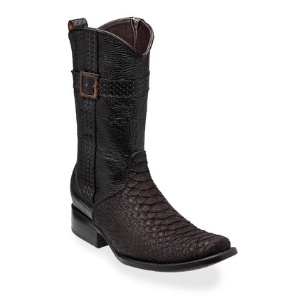 Bota en piel original de pitón modelo fénix nobuck