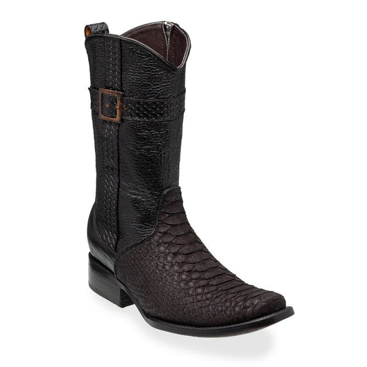 Bota en piel original de pitón modelo fénix nobuck