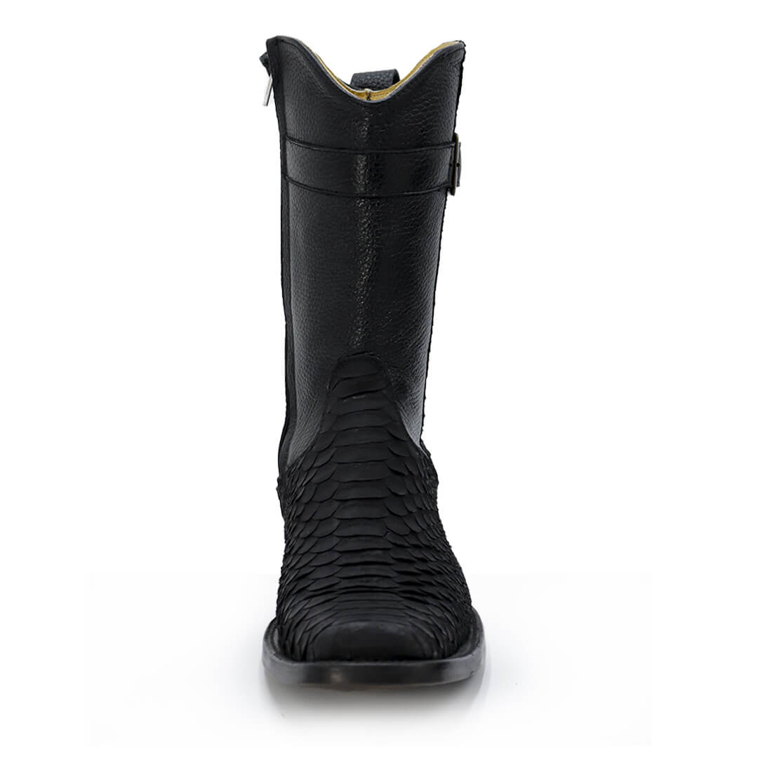 Bota en piel original de pitón modelo fénix nobuck
