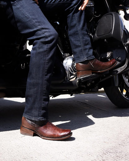 Bota vaquera en piel original de pitón modelo Centaurus