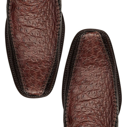 Bota en Piel de Avestruz original tejido Artesanal.