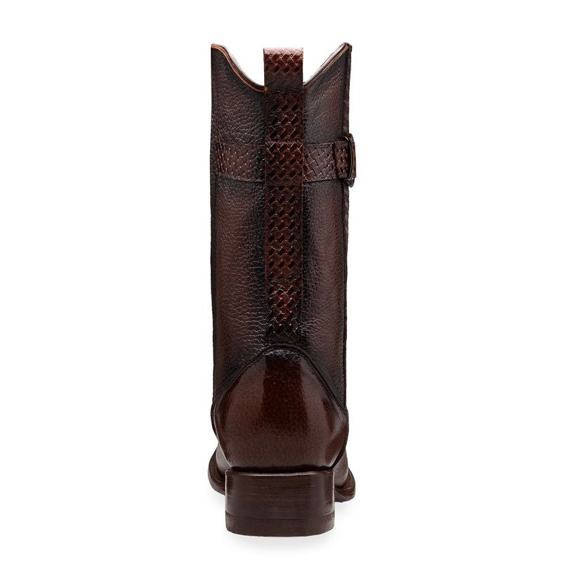 Brandy Model Cowboy Boot in Original Deerskin