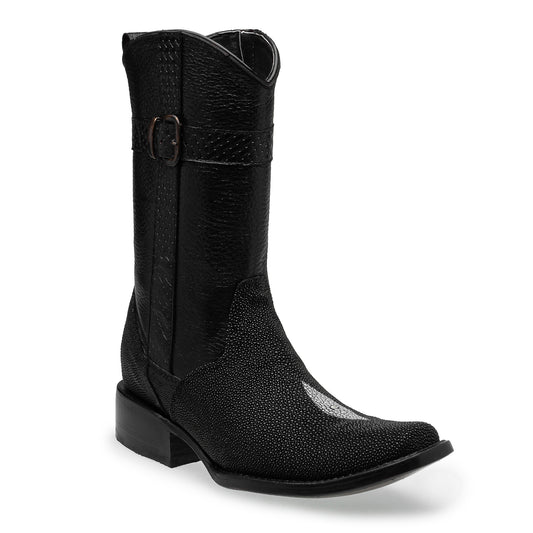 Bota vaquera en piel original de mantarraya modelo fenix