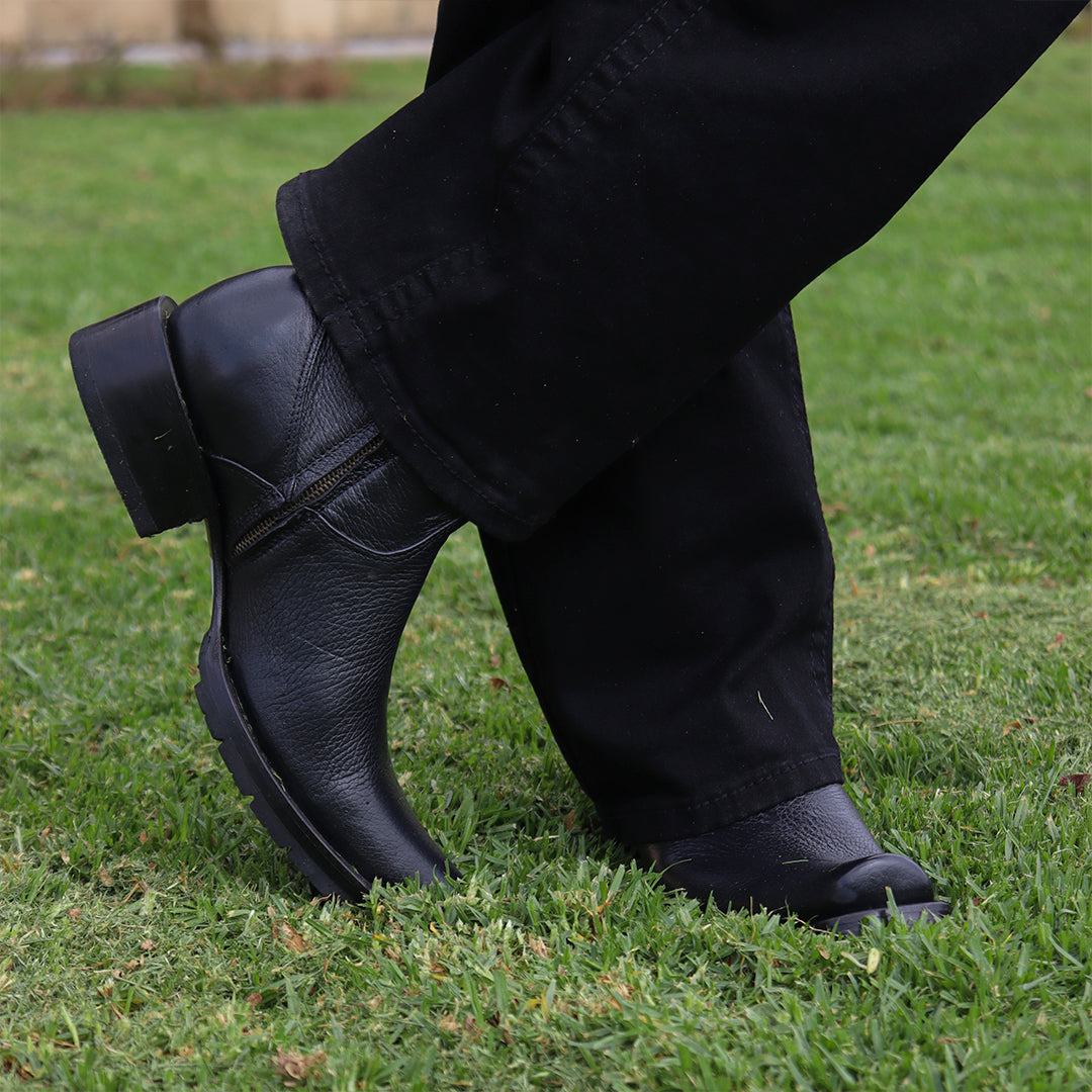 Brandy Model Cowboy Boot in Original Deerskin