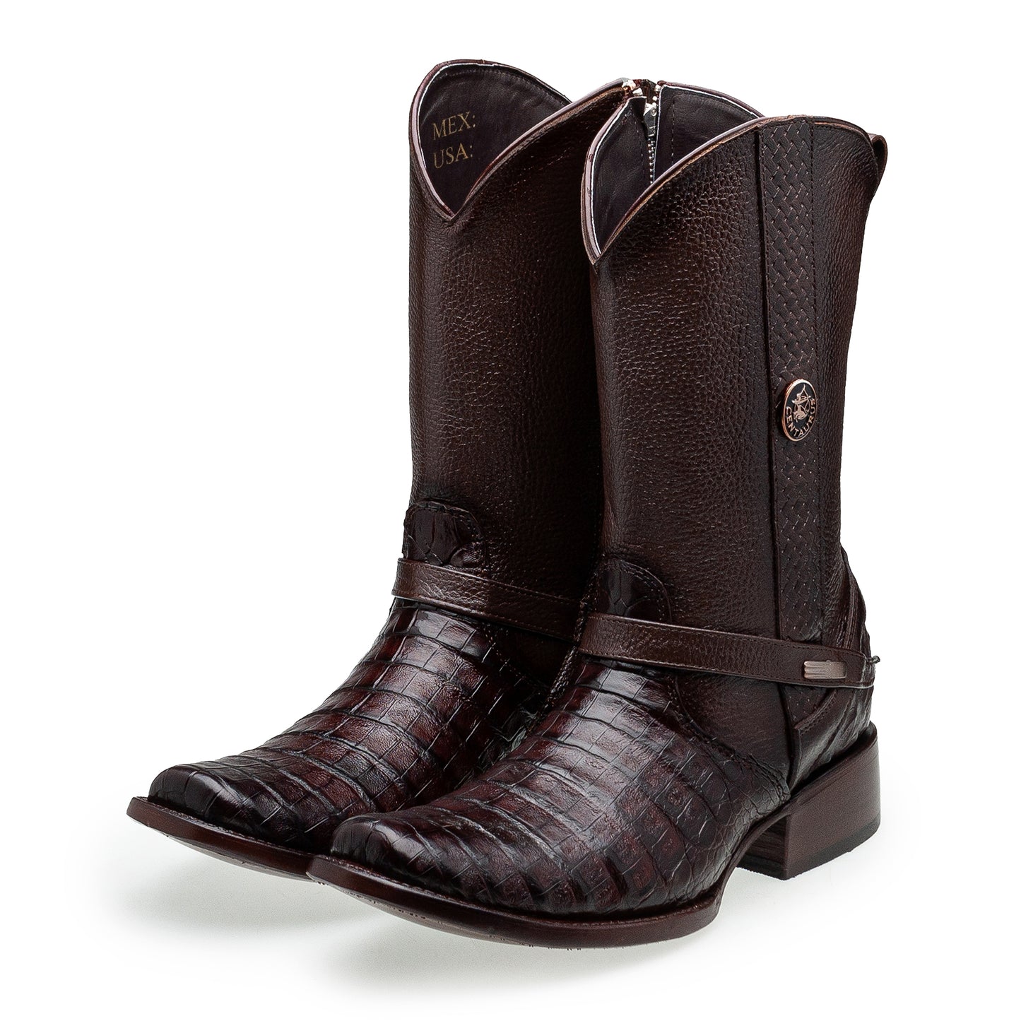 Bota en Piel de Cocodrilo Modelo Luxor