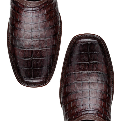 Bota en Piel de Cocodrilo Modelo Luxor