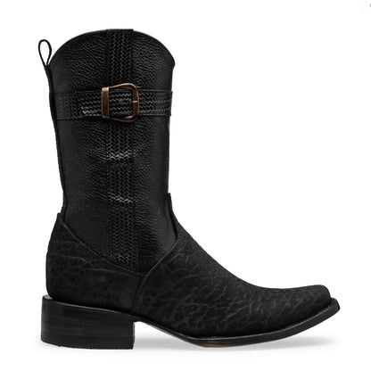 Bota vaquera en piel original de cuello de toro modelo fenix.