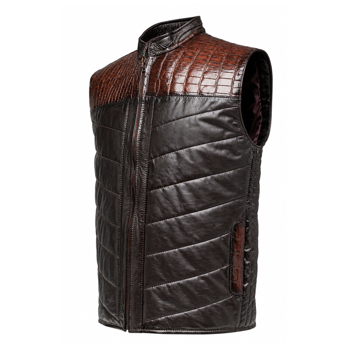 Original leather vest Sendero model