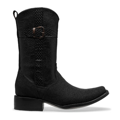 Bota vaquera en piel original de mantarraya modelo fenix