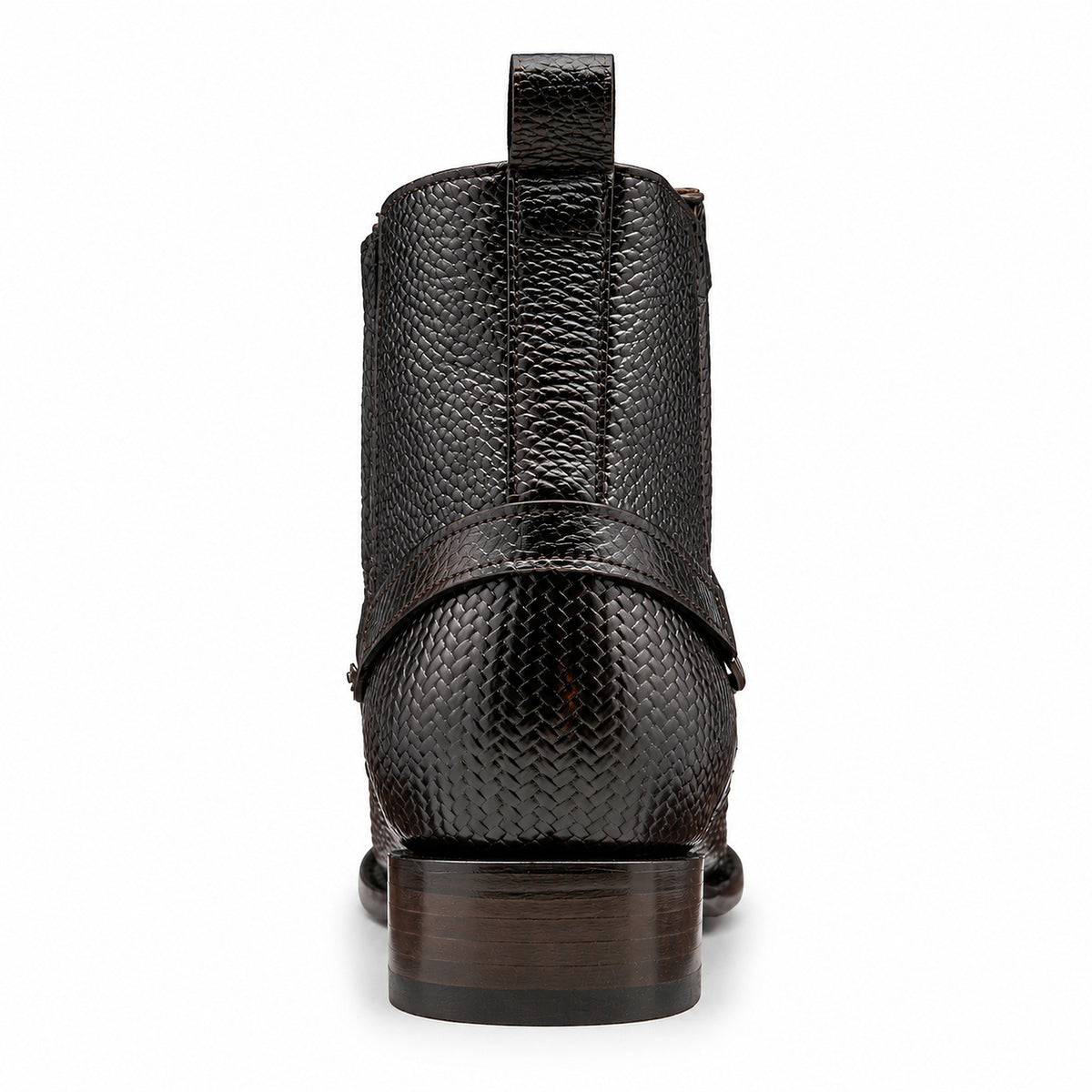 Quirón model python leather ankle boot with grafted sole