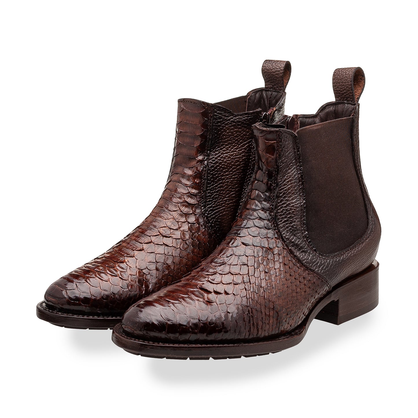 Botín casual en piel de python modelo Quirón