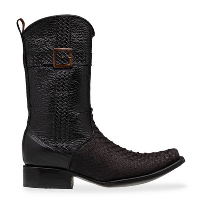 Bota en piel original de pitón modelo fénix nobuck