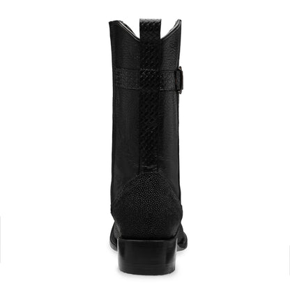 Bota vaquera en piel original de mantarraya modelo fenix