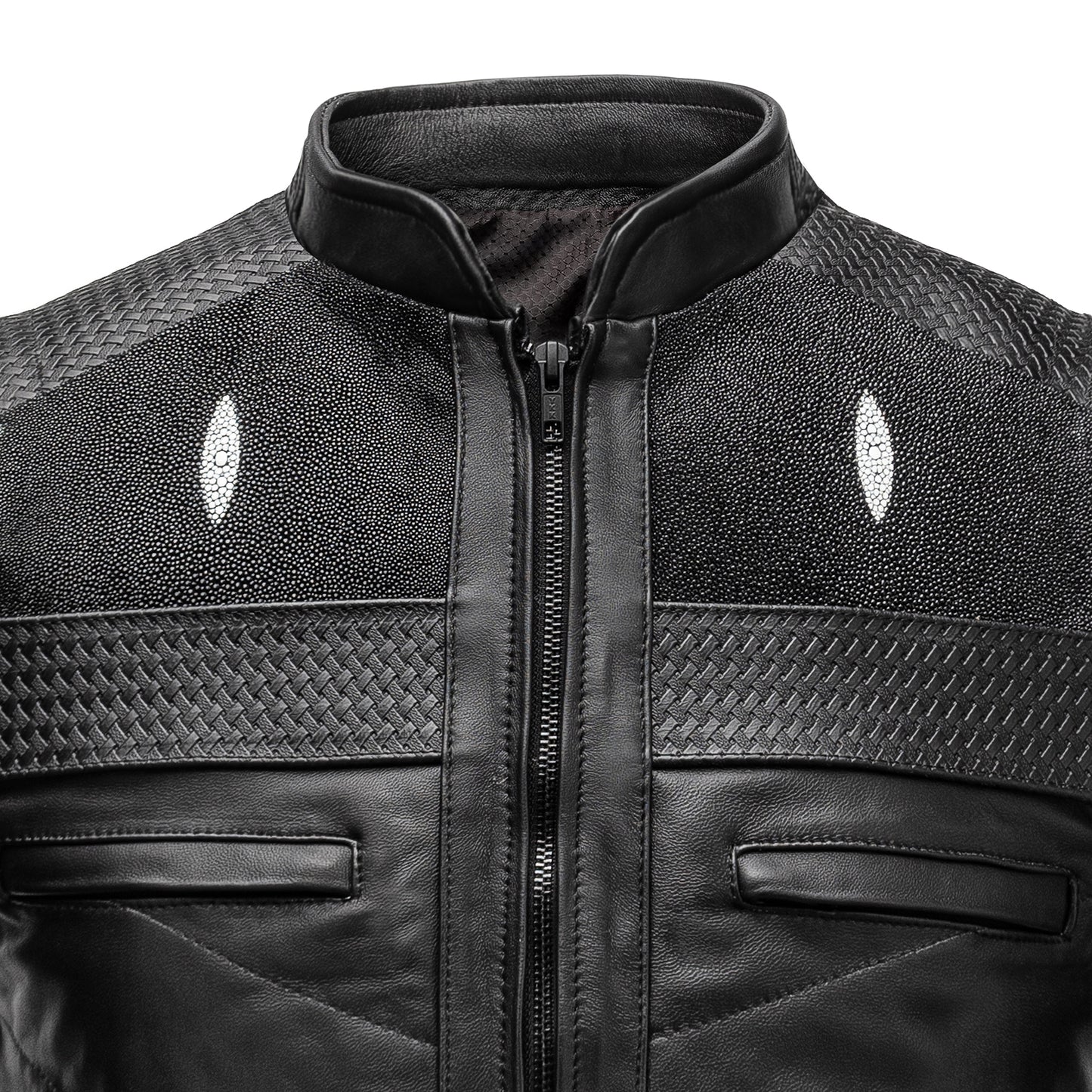 Genuine Stingray Leather Vest, Diamond Model