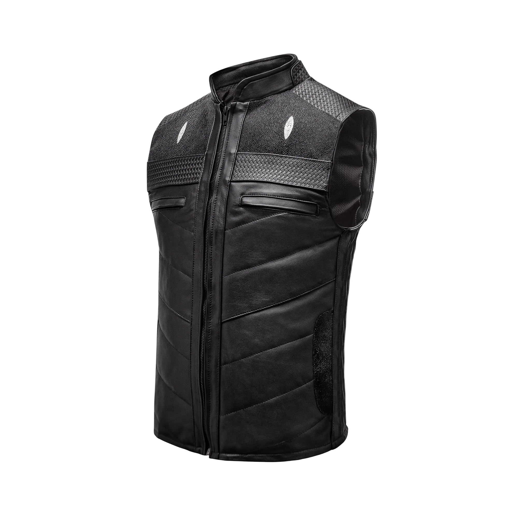 Chaleco en Piel de Mantarraya original modelo Diamante – Centaurus Western