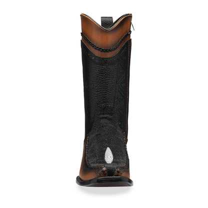 Caudal Model Cowboy Boot in Original Manta Ray Leather