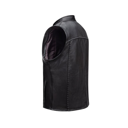 Crocodile leather vest, hand-woven
