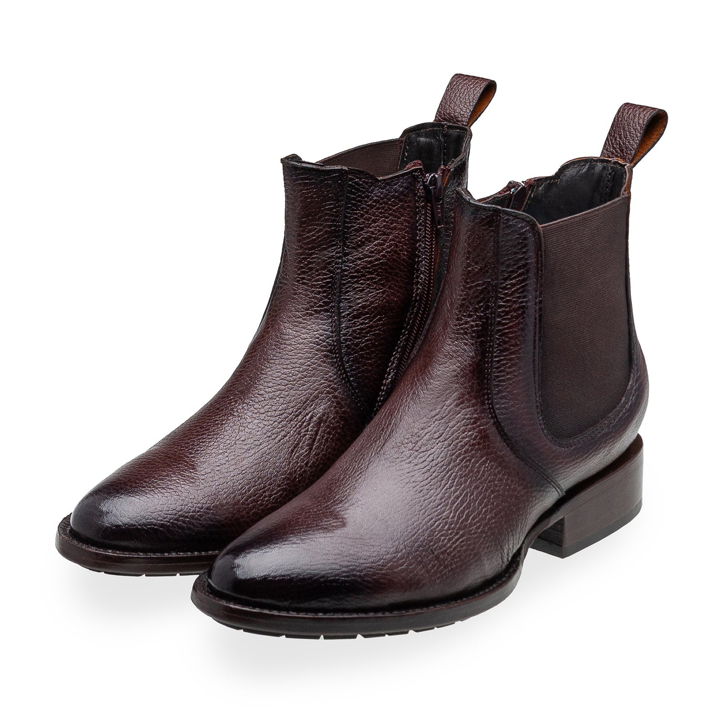 Quirón model python leather ankle boot with grafted sole
