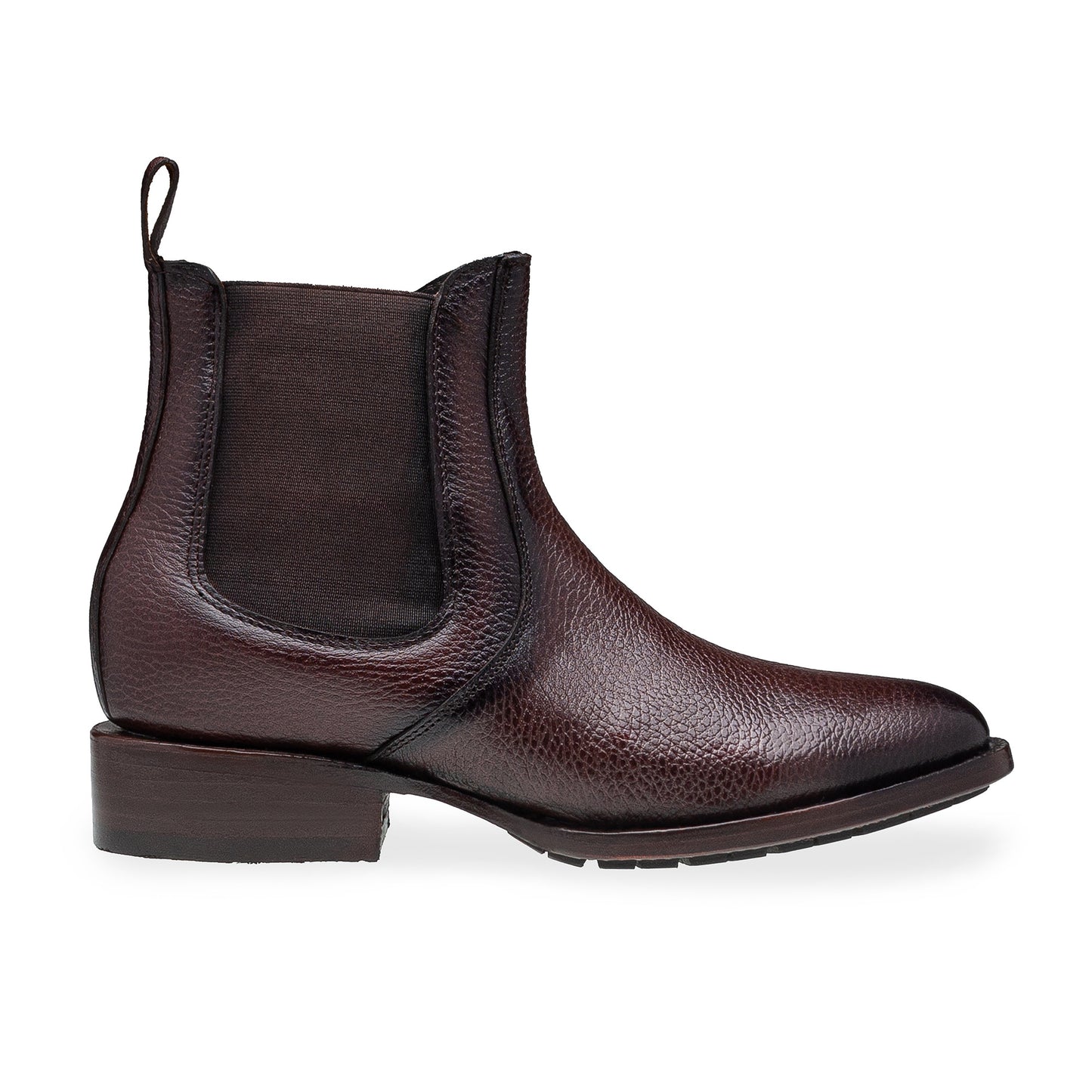 Quirón model python leather ankle boot with grafted sole