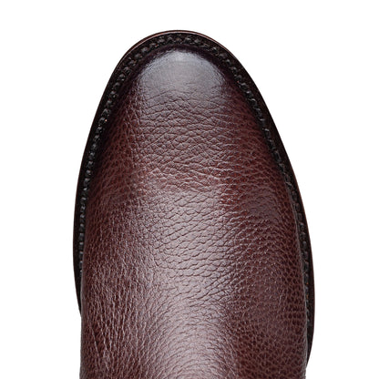 Quirón model python leather ankle boot with grafted sole