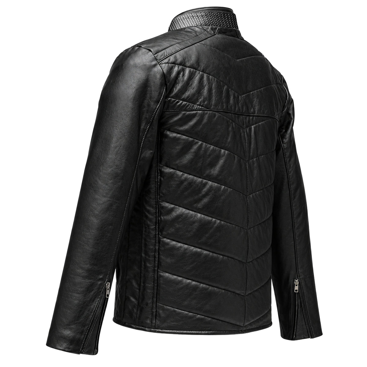 Ares vest in sheepskin with crocodile appliqués