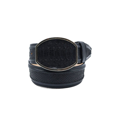 Original serpentine leather belt cafe rustic