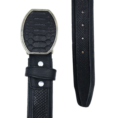 Original serpentine leather belt cafe rustic